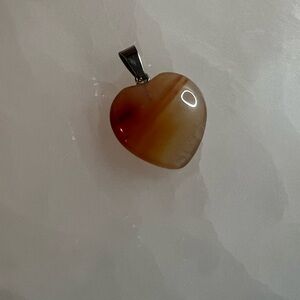 Carnelian Heart Necklace Pendant